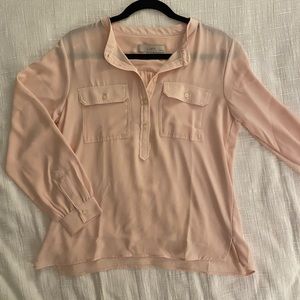 Light Pink Collerless Blouse - S Petite - LOFT